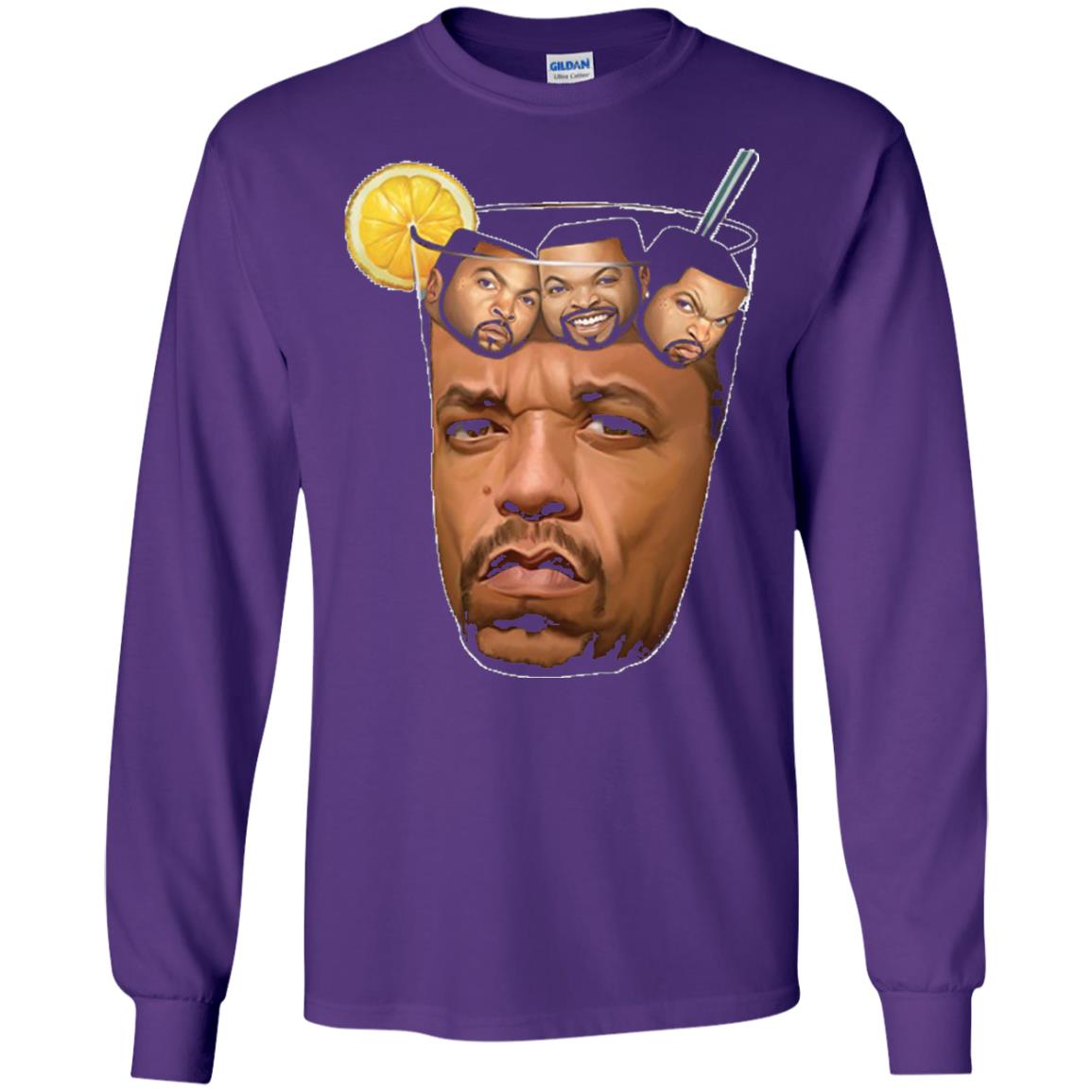 Ice T With Ice Cubes Funny T-shirt Purple