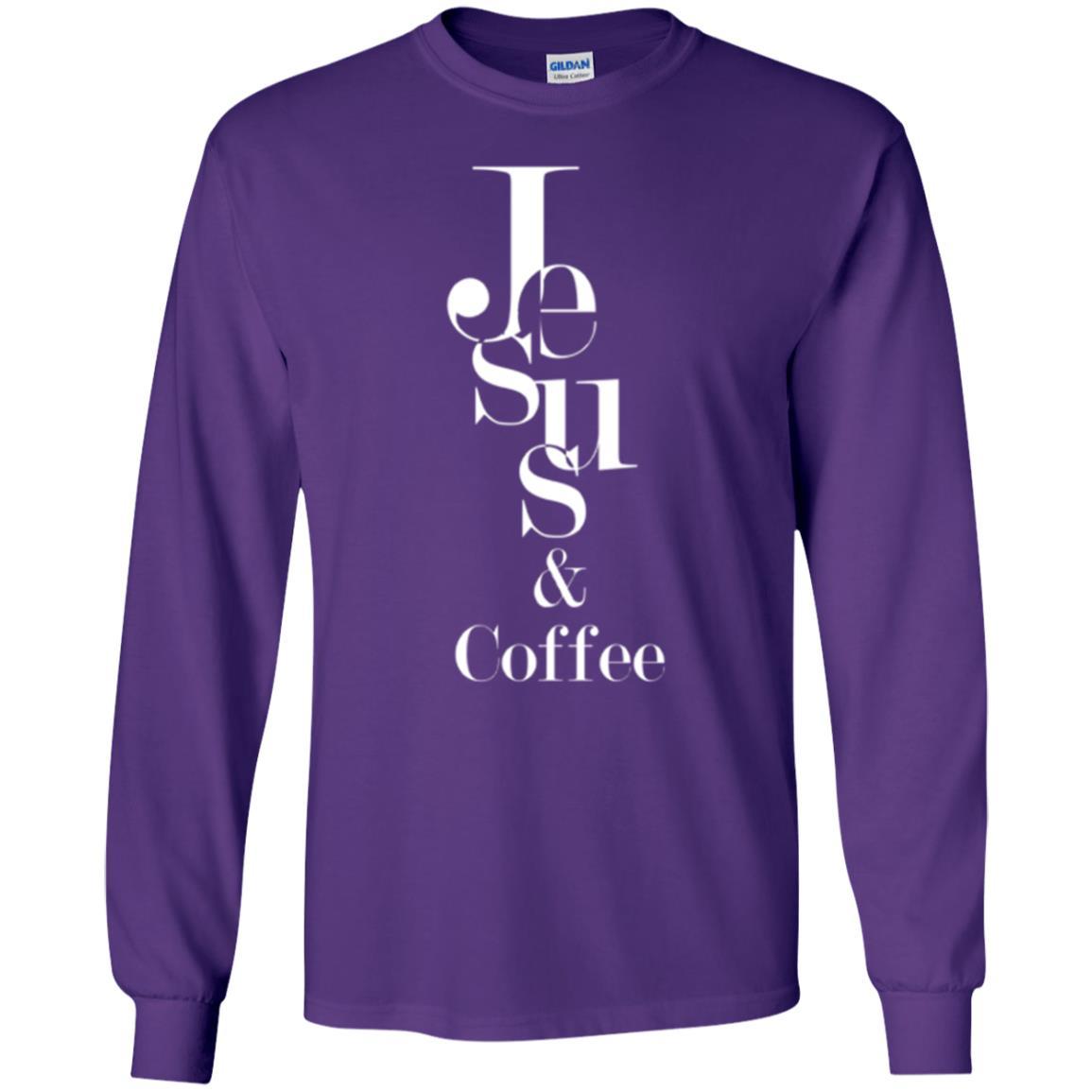 Merry Christas T-shirt Jesus And Coffee Purple