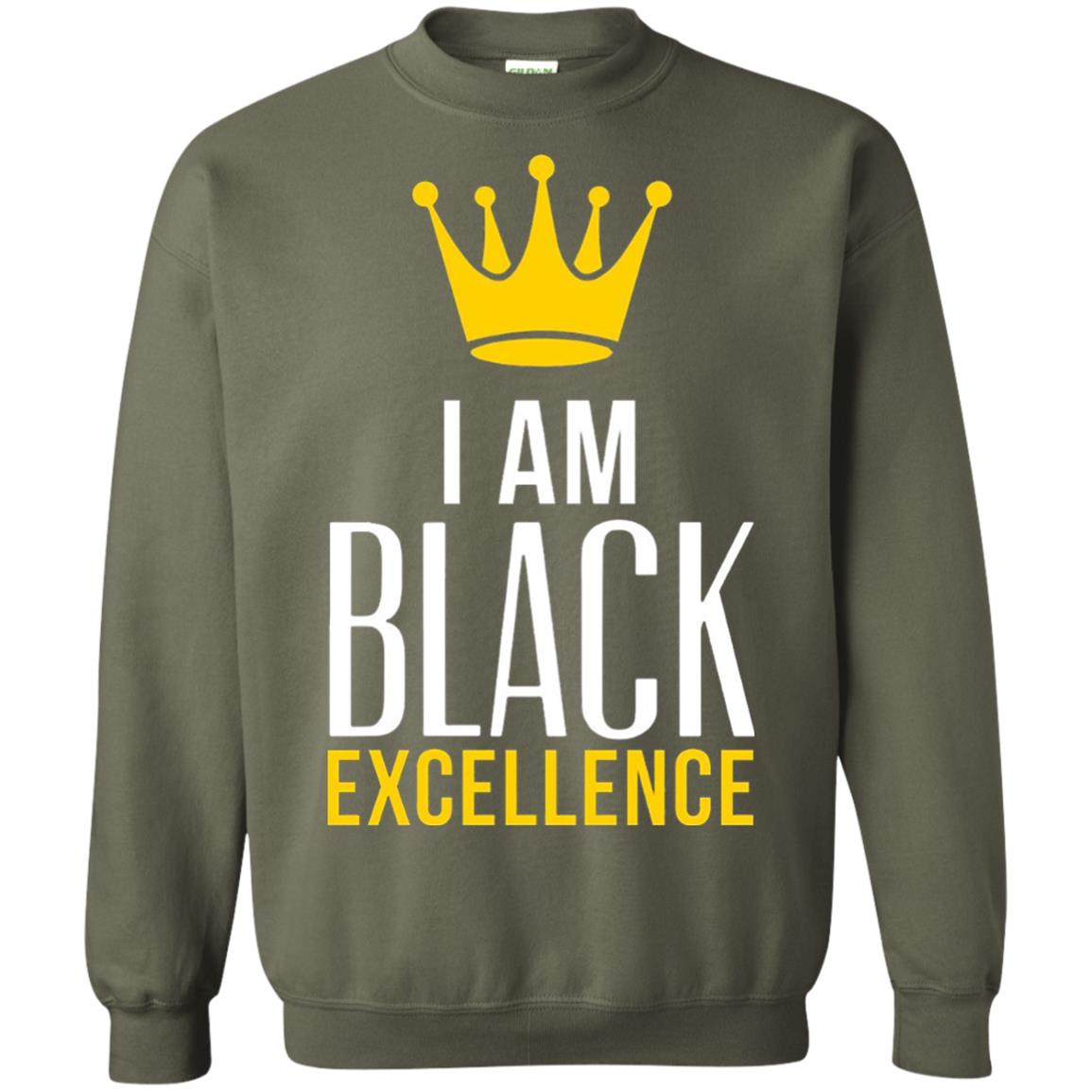 Black Excellence T-shirt Melanin Poppin_ Queen King Military Green
