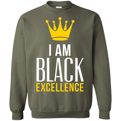 Black Excellence T-shirt Melanin Poppin_ Queen King Military Green