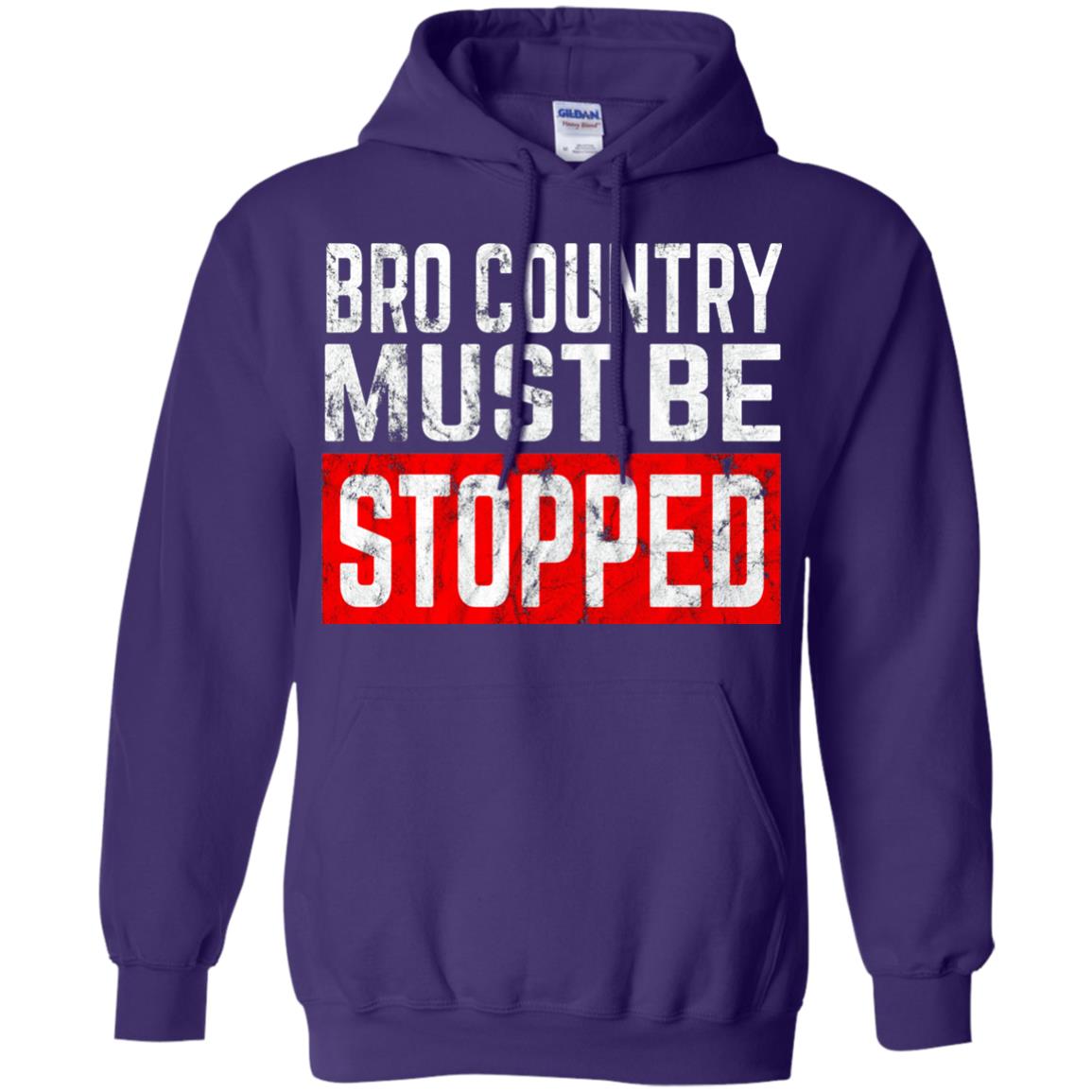 Bro Country Must Be Stopped Traditional Outlaw Country Shirt Purple