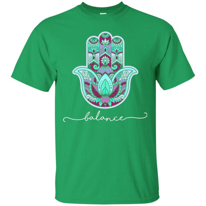 Balance Yoga Gym Hamsa T-shirt Irish Green