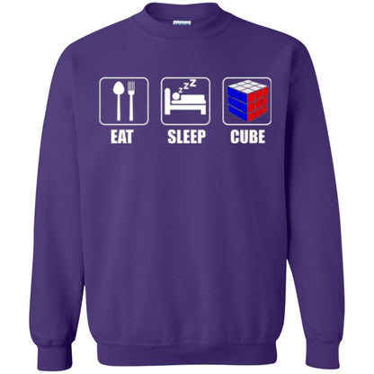 Rubik Lover T-shirt Eat Sleep Cube T-shirt Purple