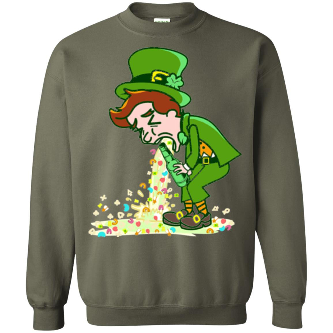 Saint Patty's Day Leprechaun St. Patricks Day T-shirt Military Green