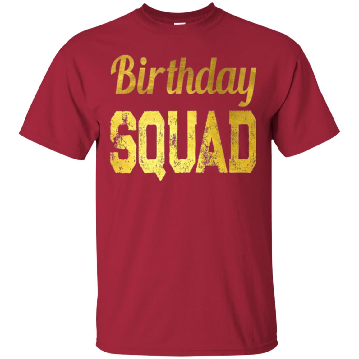 Birthday Squad Gold T-shirt Cardinal