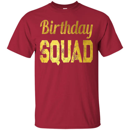 Birthday Squad Gold T-shirt Cardinal