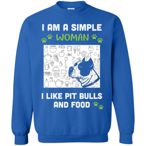 Pitbull Lover T-shirt I Am A Simple Woman I Like Pit Bulls