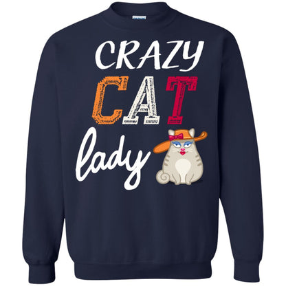Crazy Cat Lady Chicken Shirt For Girls Womens Navy