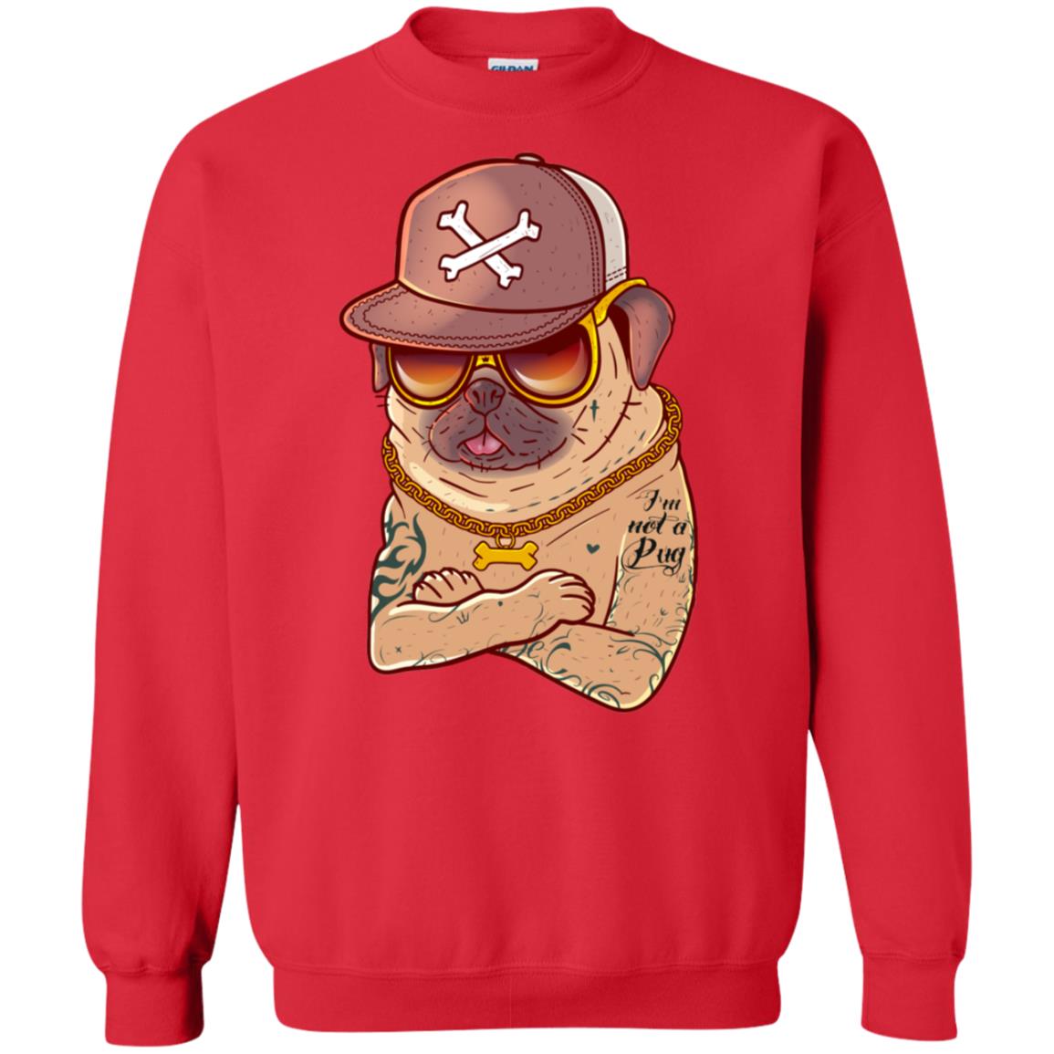 I'm Not A Pug Tattoo Dog Owner Shirt Red