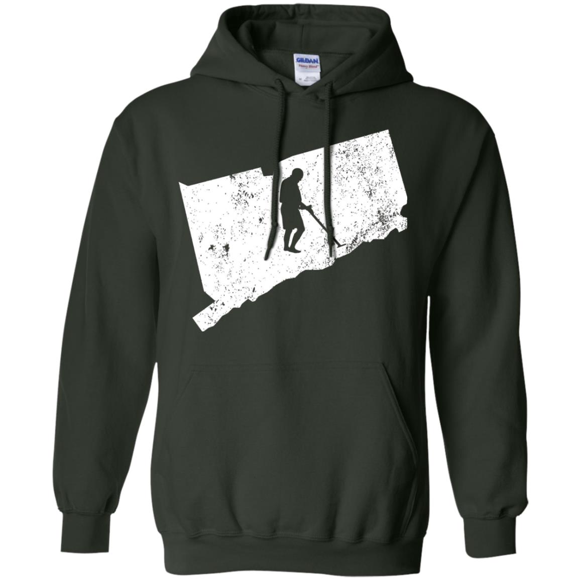 Connecticut Metal Detector Shirt Geocaching Swag Forest Green