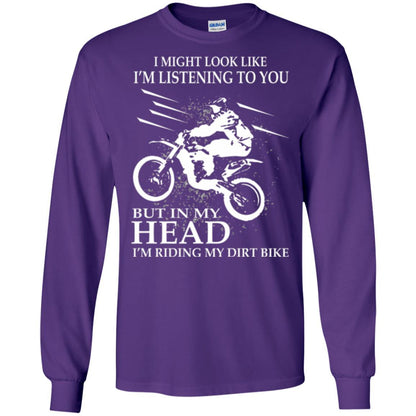Motocross T-shirt I'm Riding My Dirt Bike Purple