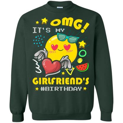 Boyfriend T-shirt Omg It's My Girlfriend's #birthday Forest Green