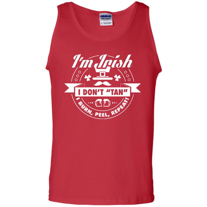 I_m Irish I Don_t Tan I Burn Peel Repeat Saint Patrick_s Day Shirt Red