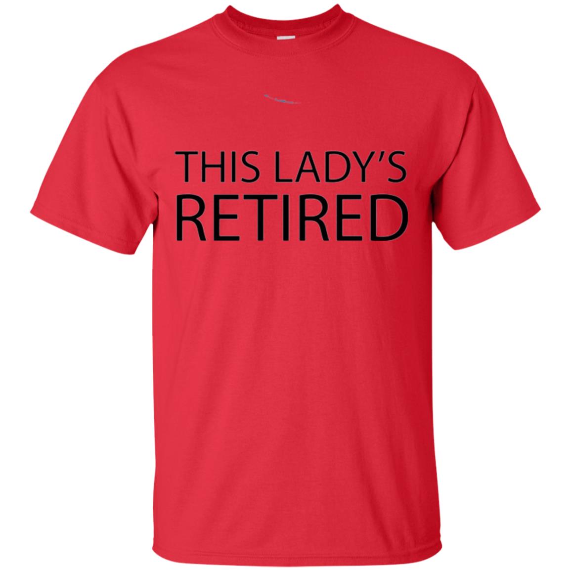 Retirement T-shirt This Lady Is Retired Red