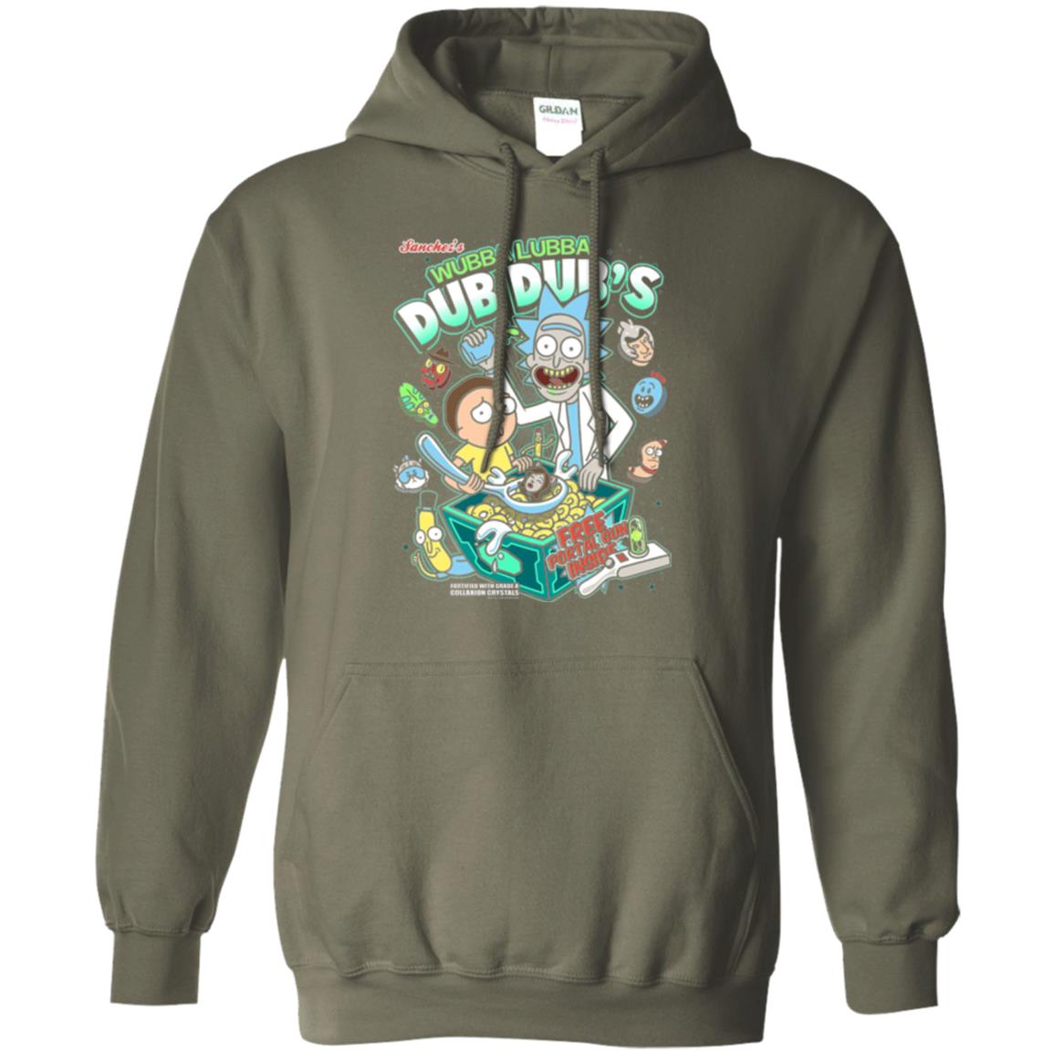 Movie T-shirt Wubba Luba Dub Dub_s Cereal Military Green
