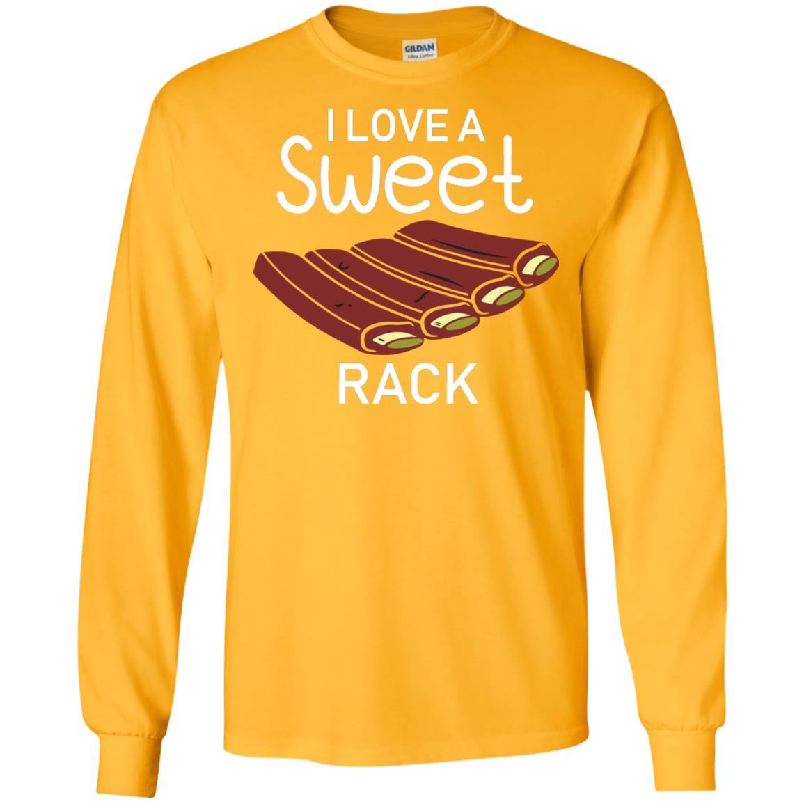 I Love A Sweet Rack Bbq Grill Summer Shirt Gold