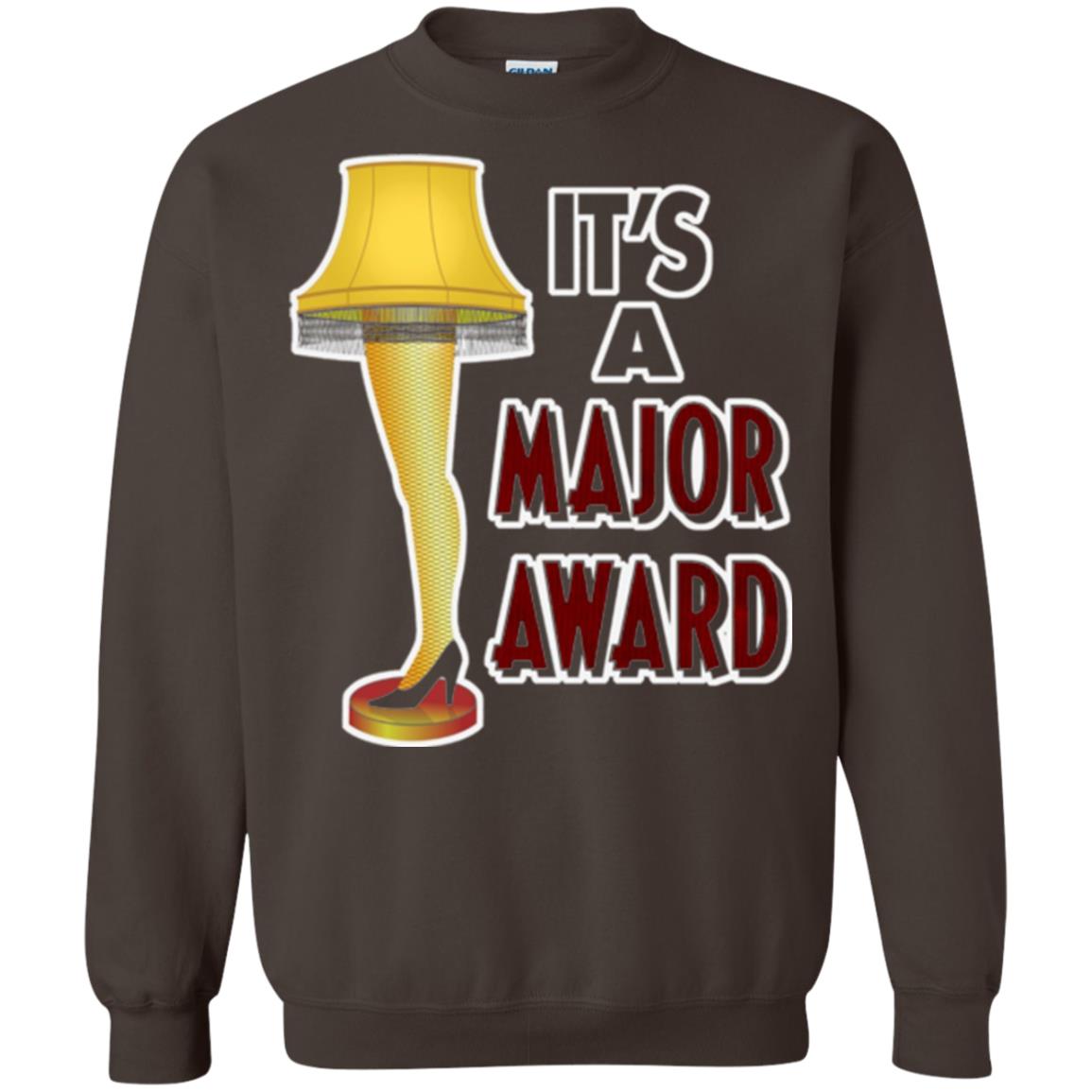 Christmas T-shirt It_s A Major Award Leg Lamp Dark Chocolate