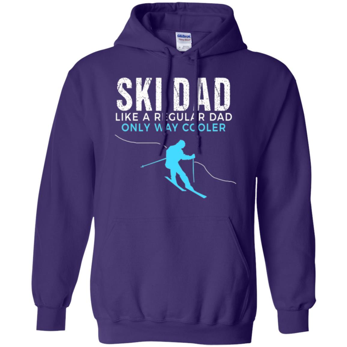 Skier T-shirt Ski Dad Like A Regular Dad Only Way Cooler Purple