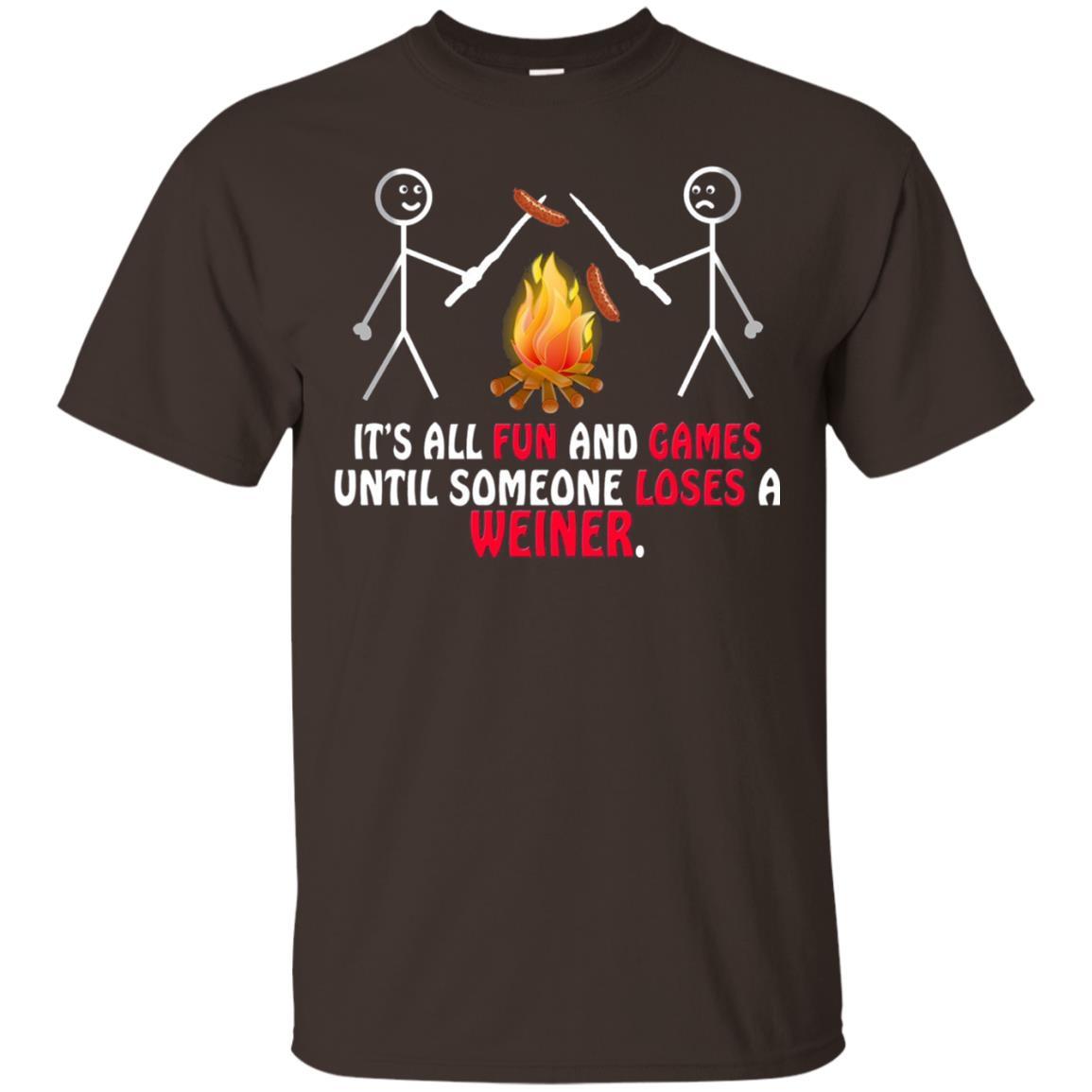 Camper T-shirt It's All Fun And Games Dark Chocolate