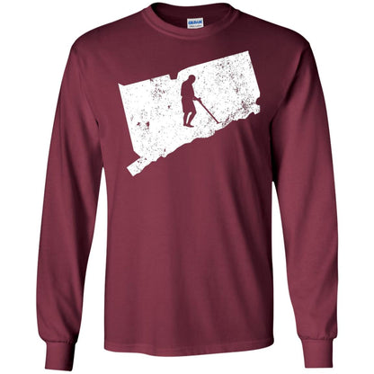 Connecticut Metal Detector Shirt Geocaching Swag Maroon