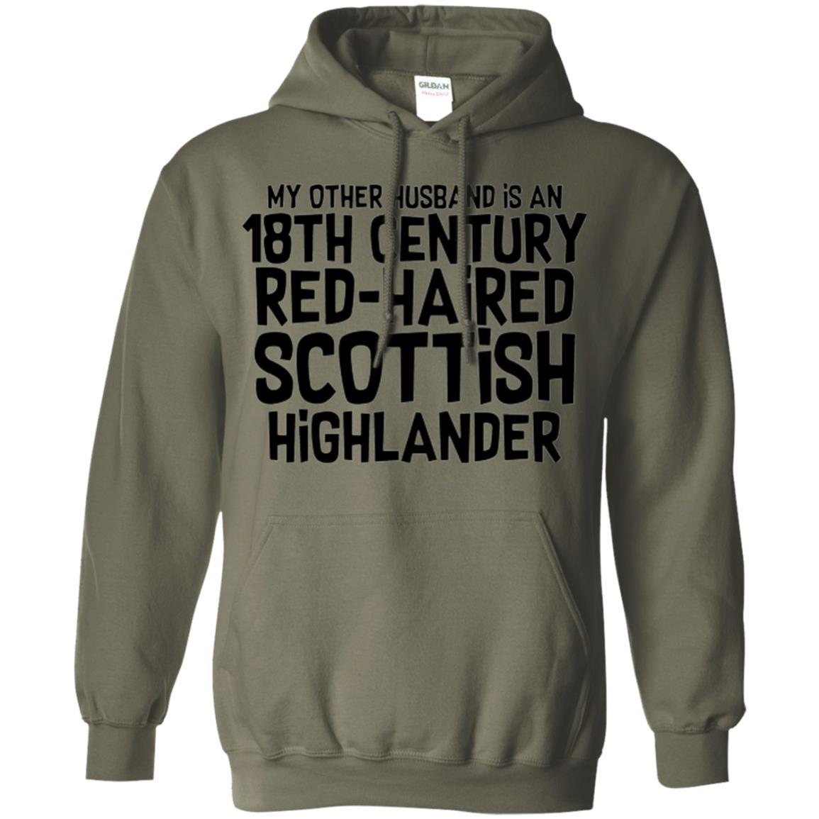 Wife T-shirt My Other Husband Is An 18th Century Red-haired Military Green