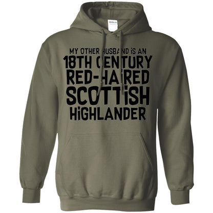Wife T-shirt My Other Husband Is An 18th Century Red-haired Military Green