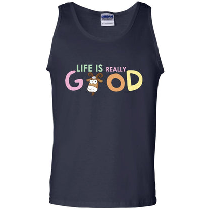 Life Is Really Good With My Cute Goat T-shirt Navy