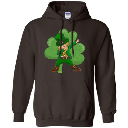Funny Dabbing Leprechaun Shirt St Patricks Day T-shirt Dark Chocolate