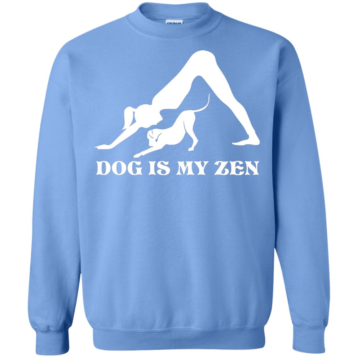 Yoga Dog T-shirt Dog Is My Zen Carolina Blue