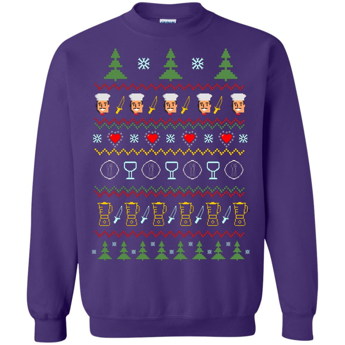 Chef Christmas X-mas Gift Shirt For Cooking Lovers Purple