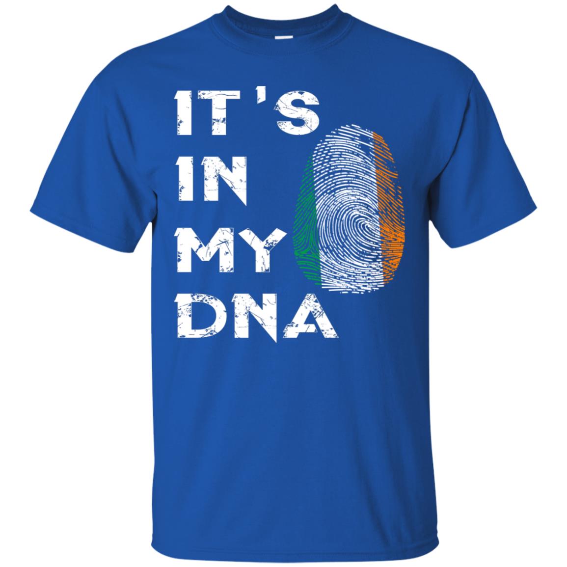 It's In My Dna Fingerprint Irish Ireland Gift Shirt Royal