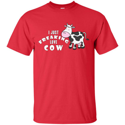I Just Freaking Love Cow Shirt Red