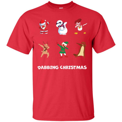 Dabbing Christmas T-shirt Red