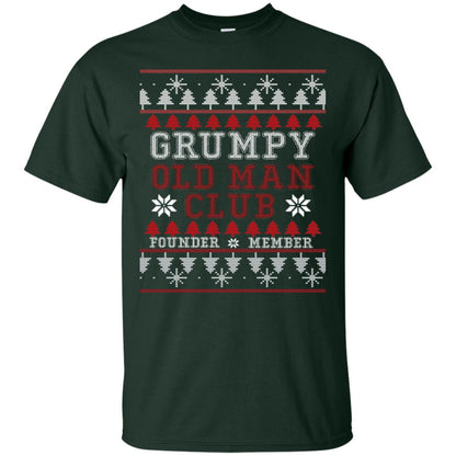 Grumpy Old Man Club Founder Member Ugly Christmas Idea Shirt Forest