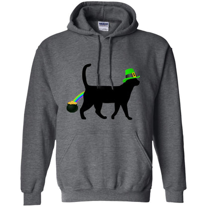 Cat Leprechaun Funny Cat Saint Patrick_s Day T-shirt Dark Heather