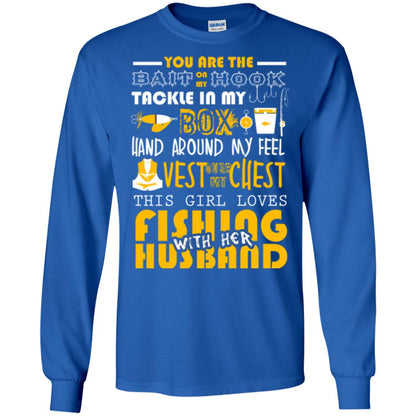 Fishing Lover T-shirt This Girl Loves Fishing With Her Husband Royal