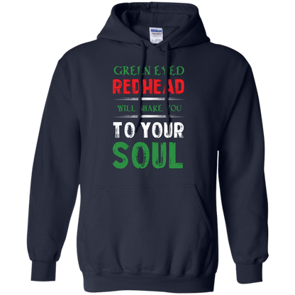 Redhead T-Shirt Green Eyed Redhead Will Shake You To Your Soul Navy