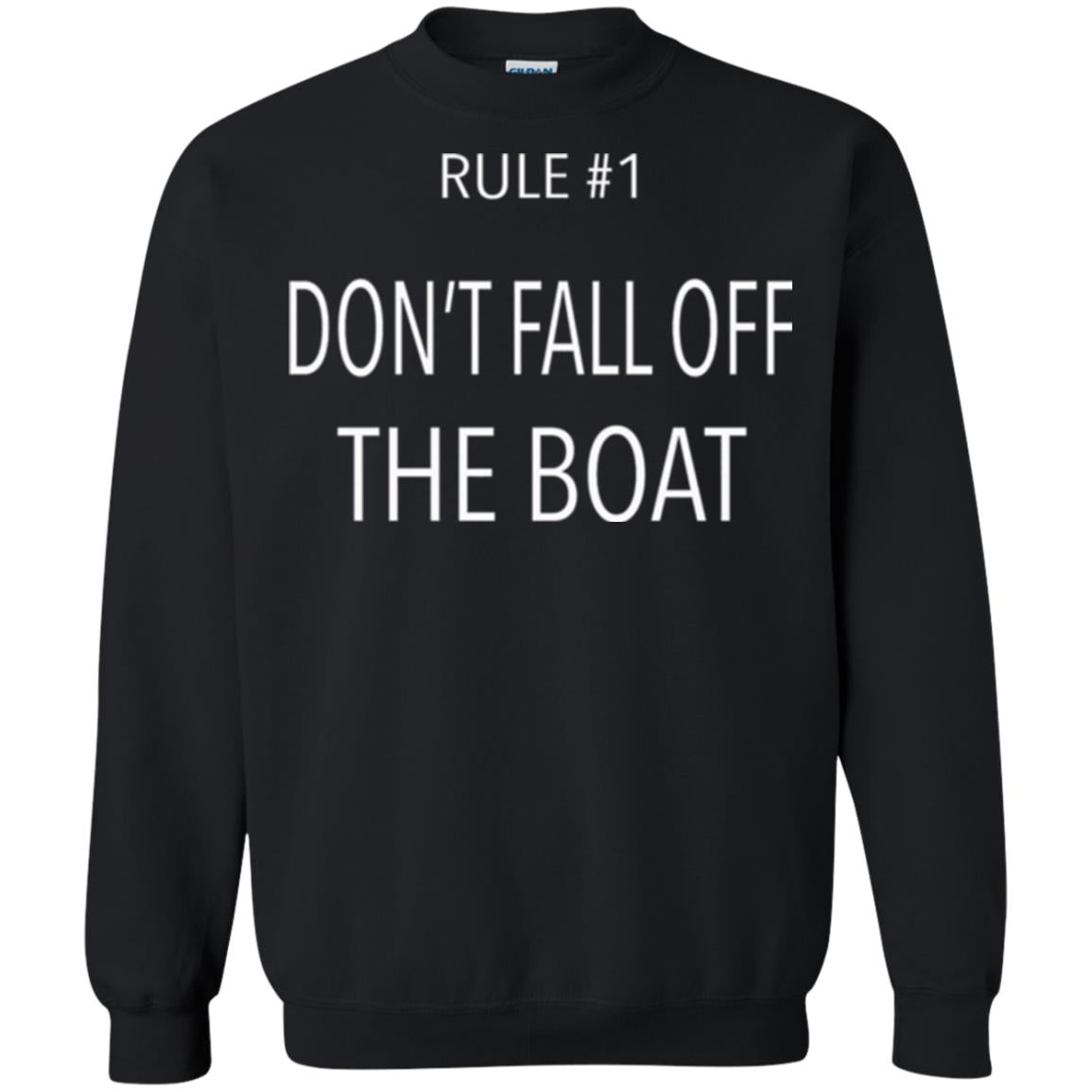 Cruise T-shirt Rule 1 Don_t Fall Off The Boat Black