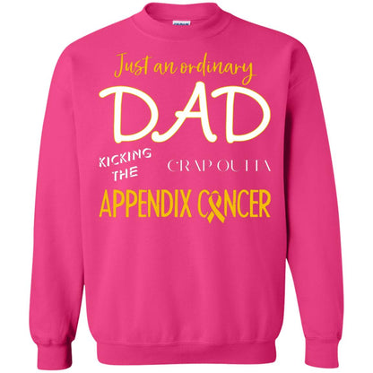 Just An Ordinary Dad Kicking The Crap Outta Appendix Cancer Shirt Heliconia