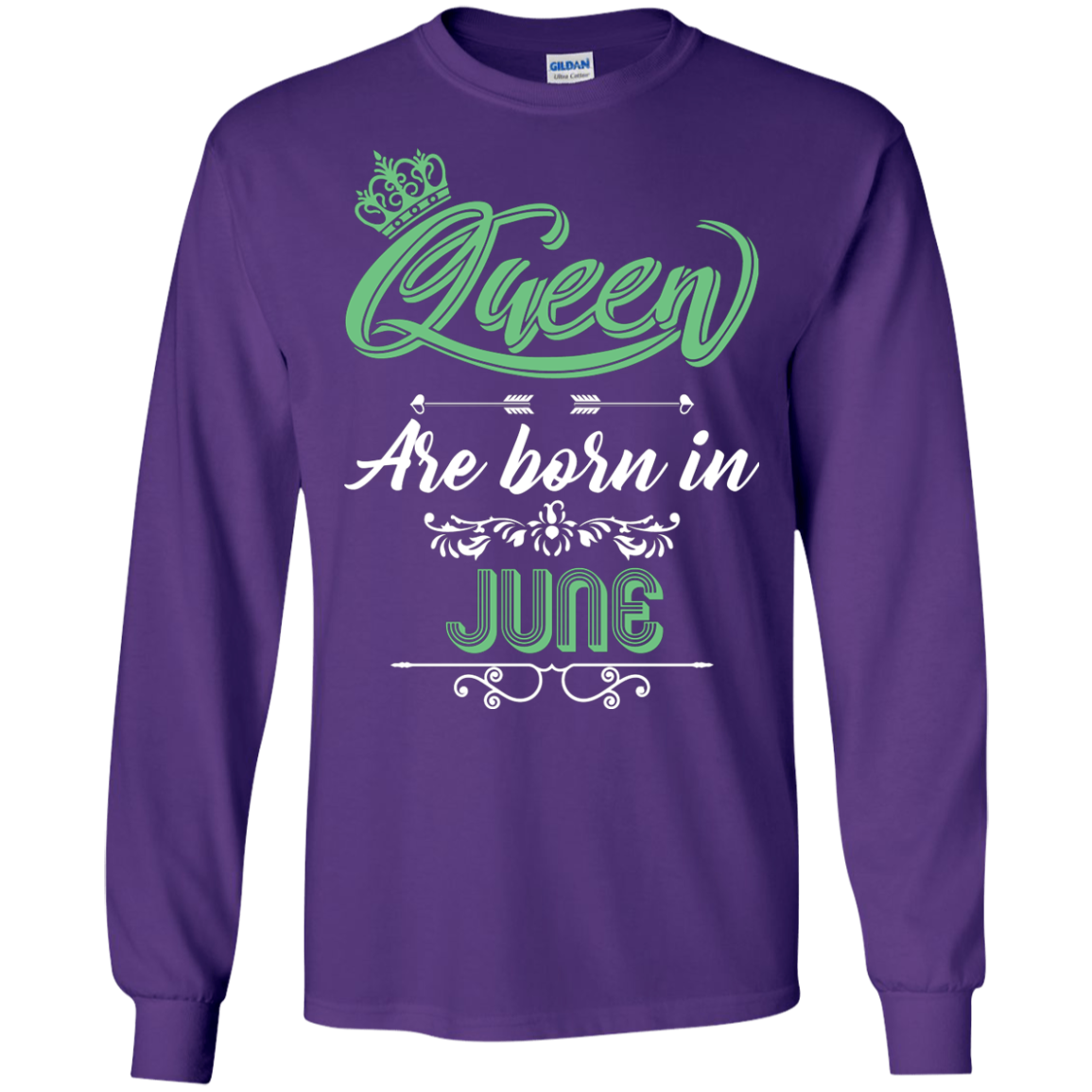 Brithday T-Shirt Queen Are Born In June Purple