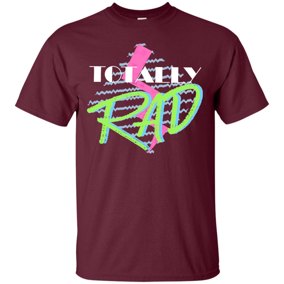 Totally Rad 1980s Party Shirt Maroon