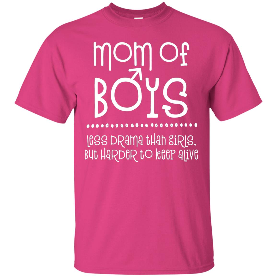 Mom Of Boys Shirt Less Drama Than Girls Heliconia