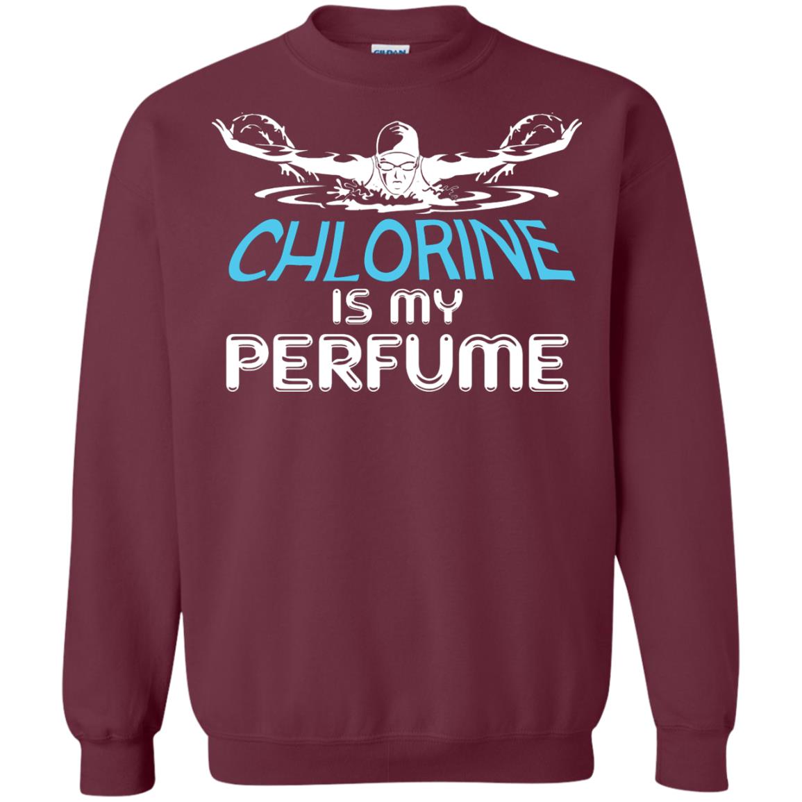 Swimmer T-shirt Chlorine Is My Perfume Maroon