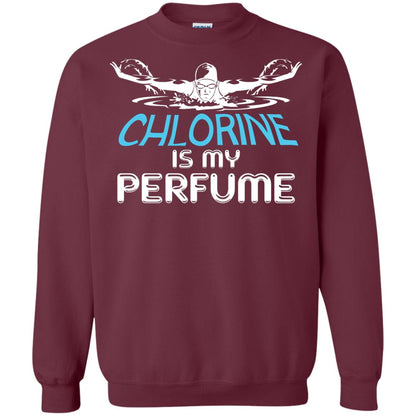 Swimmer T-shirt Chlorine Is My Perfume Maroon