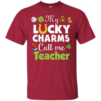 My Lucky Charms Call Me Teacher St Patricks Day T-shirt Cardinal