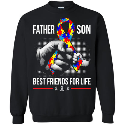 Father And Son Best Friends For Life Autism Awareness T-shirt Black