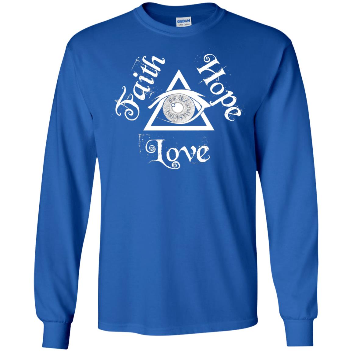Faith Hope Love Eye Of Providence Esoteric Shirt Royal