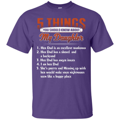 5 Things You Should Know About My Daughter Parents Shirt Purple
