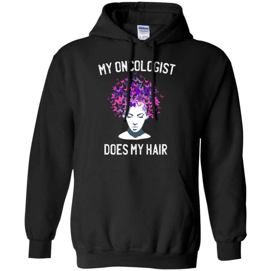 My Oncologist Does My Hair Breast Cancer Awareness Shirt Black