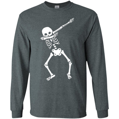 Dabbing Skeleton T Shirt Dark Heather